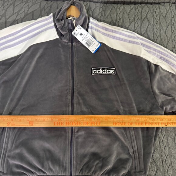 Adidas Originals Adibreak Velour TT Track Top Jacket Breakaway Womens M IW5585 - Picture 10 of 11
